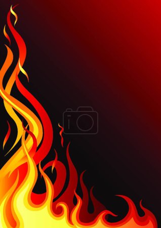 Illustration for Fire background vector illustration - Royalty Free Image
