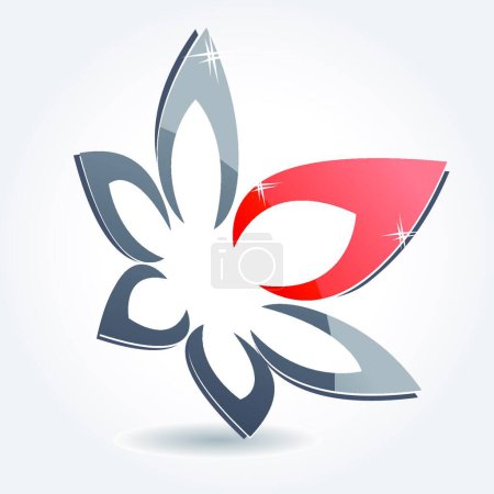 Illustration for "Abstract flower  symbol" vector illustration - Royalty Free Image