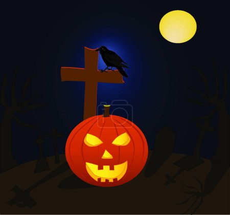 Illustration for Illustration of the Halloween - Royalty Free Image