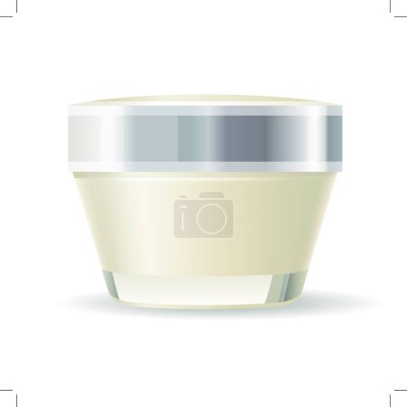 Illustration for Illustration of the Cream container isolated - Royalty Free Image
