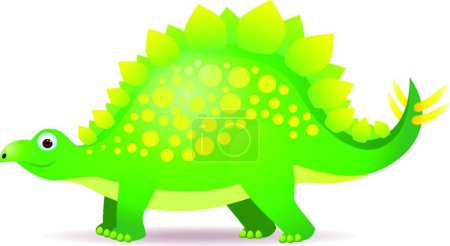 Illustration for Illustration of the Cartoon stegosaurus - Royalty Free Image