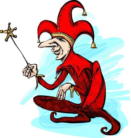 Illustration for Illustration of the Court Jester - Royalty Free Image
