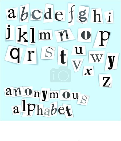 Illustration for Illustration of the Anonymous alphabet - Royalty Free Image