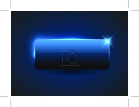 Illustration for Illustration of the Empty blue button - Royalty Free Image