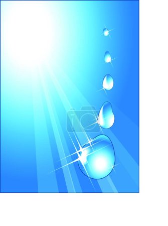 Ilustración de Ilustración del fondo Gotas de agua - Imagen libre de derechos