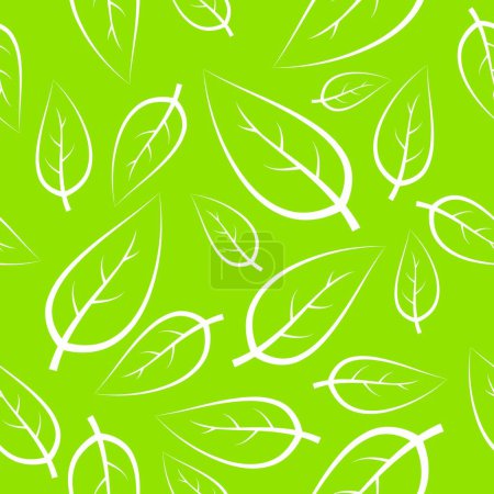 Ilustración de Textura de hojas verdes frescas - Imagen libre de derechos