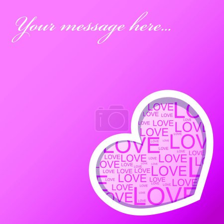 Ilustración de Símbolo de amor. Plantilla de tarjeta de San Valentín. Ilustración cardíaca - Imagen libre de derechos