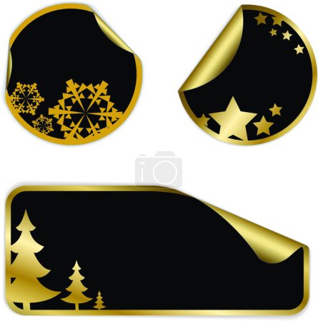 Illustration for Christmas labels and stickers - Royalty Free Image