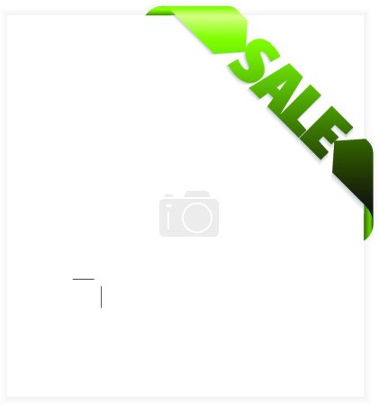 Téléchargez les illustrations : "Vente ruban d'angle vert
" - en licence libre de droit