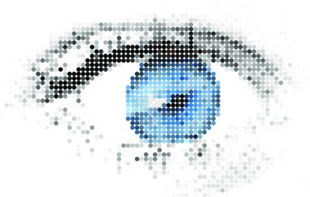 Ilustración de Ojo azul digital humano abstracto - Imagen libre de derechos