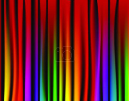 Illustration for Fresh rainbow curtain modern vector illustration - Royalty Free Image