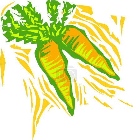 Ilustración de Icono de zanahoria, ilustración simple web - Imagen libre de derechos