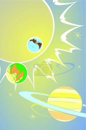 Illustration for "Solar System, graphic vector illustration - Royalty Free Image
