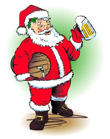 Illustration for Illustration of the Santa's Ale - Royalty Free Image