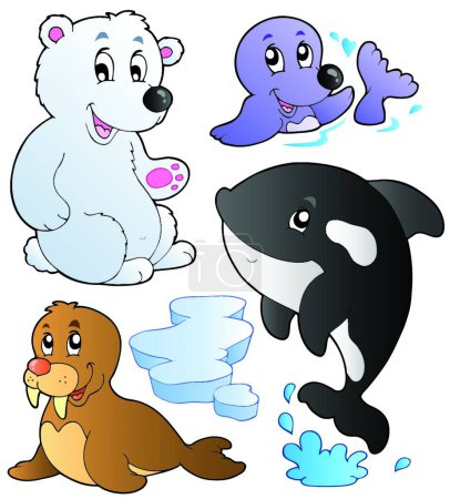 Téléchargez les illustrations : "Collecte d'animaux hivernaux 1
" - en licence libre de droit