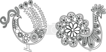 Illustration for Illustration of the lace birds - Royalty Free Image
