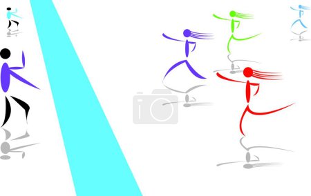 Illustration for Illustration of the Women race - Royalty Free Image