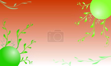 Ilustración de Ilustración de las ramitas verdes abstractas - Imagen libre de derechos