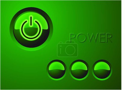 Illustration for Illustration of the Power button - Royalty Free Image