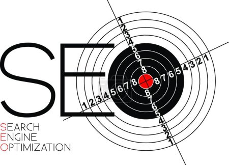Illustration for Search Engine Optimization poster - Royalty Free Image