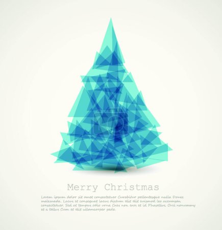 Ilustración de Hermoso árbol de Navidad, vector de ilustración - Imagen libre de derechos