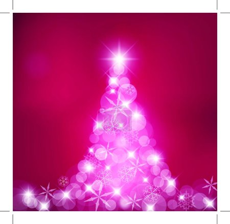 Illustration for Beautiful Christmas tree, vector illustration - Royalty Free Image