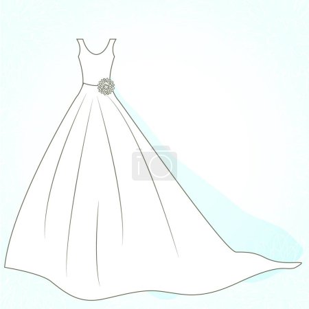 Ilustración de Fondo de boda con vestido - Imagen libre de derechos