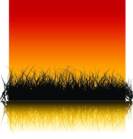 Téléchargez les illustrations : Illustration du fond d'herbe vectoriel - en licence libre de droit