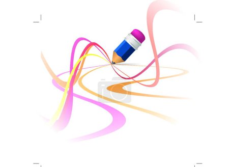 Illustration for Abstract colorful curves, vector illustration - Royalty Free Image