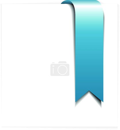 Illustration for Fresh blue ribbon - bookmark - Royalty Free Image