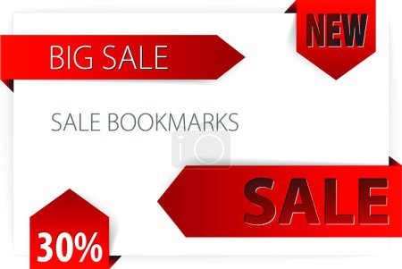 Illustration for Red paper arrows, sale tags - Royalty Free Image