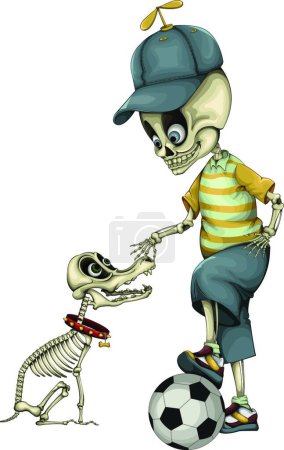 Illustration for Illustration of the Funny Skeleton - Royalty Free Image