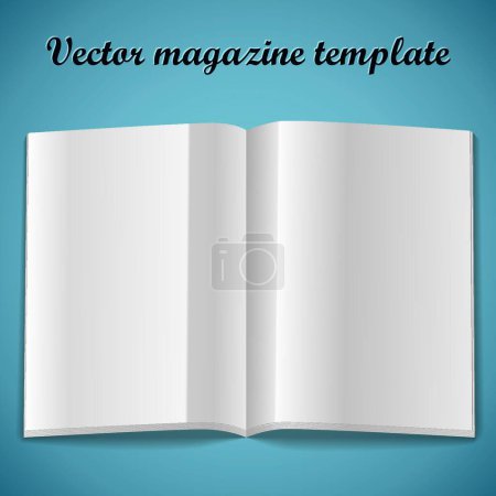 Téléchargez les illustrations : "Modèle de page blanche magazine. Illustration vectorielle
." - en licence libre de droit
