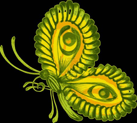 Ilustración de Ilustración de la mariposa verde - Imagen libre de derechos