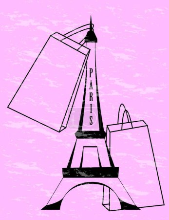 Illustration for Illustration of the Eiffel tower - Royalty Free Image