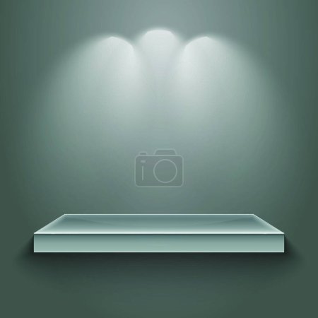 Illustration for 3d isolated empty shelf - Royalty Free Image