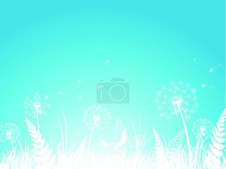 Illustration for Illustration of the Dandelion Background - Royalty Free Image
