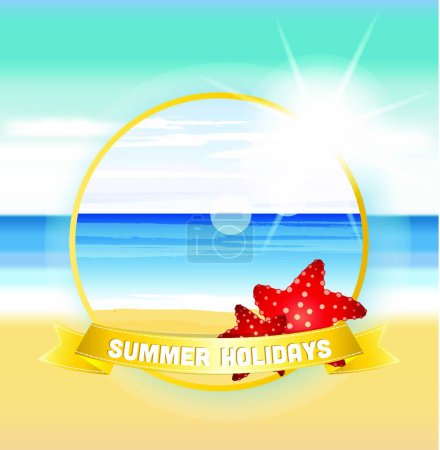 Illustration for Abstract summer background, vector illustration - Royalty Free Image