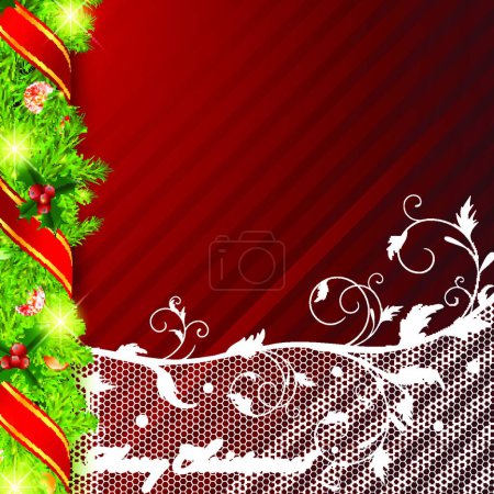 Illustration for Illustration of the Christmas frame - Royalty Free Image
