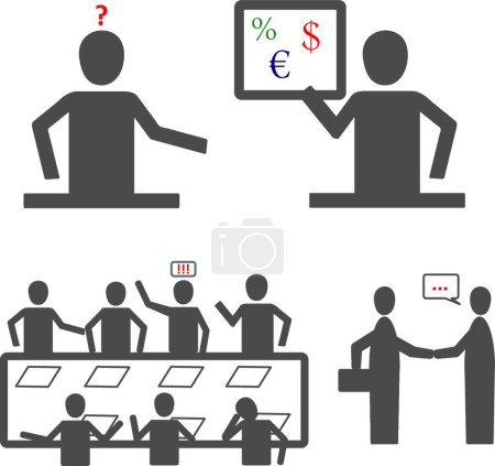 Illustration for Illustration of the pictograph business - Royalty Free Image