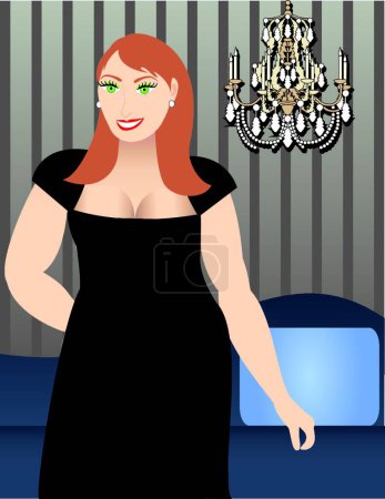 Illustration for Heavy Set Woman vector illustration - Royalty Free Image