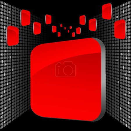 Illustration for Red and black background, graphic vector illustration - Royalty Free Image
