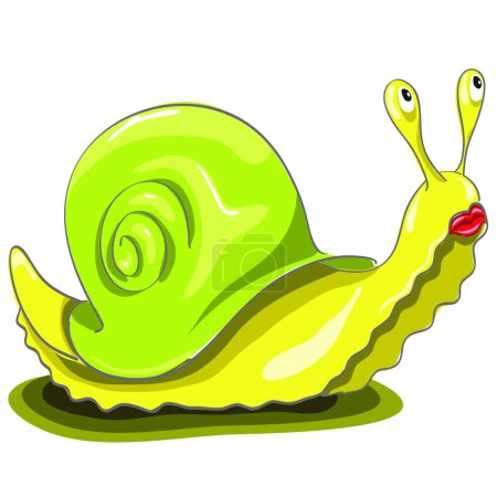 Illustration for A Snail icon vector illustration - Royalty Free Image