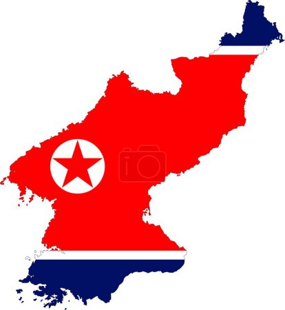 Ilustración de Corea del Norte bandera vector ilustración - Imagen libre de derechos