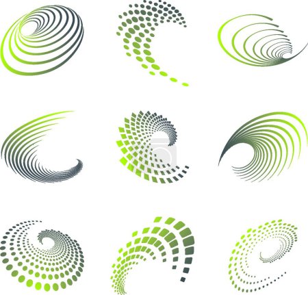 Illustration for Motion symbol wave set, vector illustration - Royalty Free Image