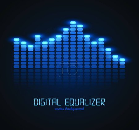 Illustration for Digital Equalizer, graphic vector illustration - Royalty Free Image