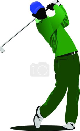 Ilustración de Hombre golfista. Ilustración vectorial - Imagen libre de derechos