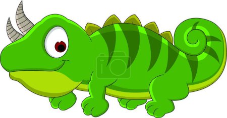 Illustration for Chameleon cartoon vector illustration - Royalty Free Image