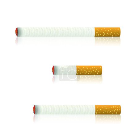 Illustration for Burning cigarettes, vector illustration - Royalty Free Image