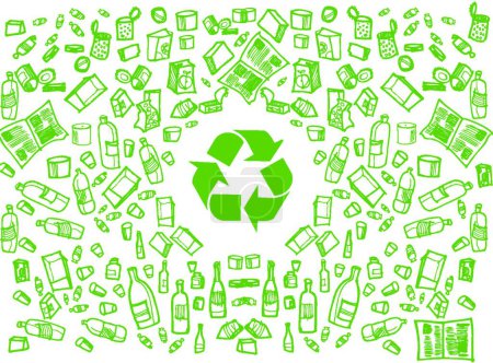 Téléchargez les illustrations : Recyclage illustration de fond écologique - en licence libre de droit